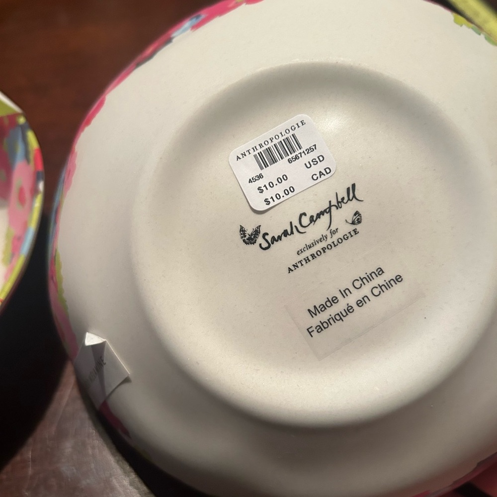 Anthropologie Bamboo melamine bowls - Picture 3 of 4